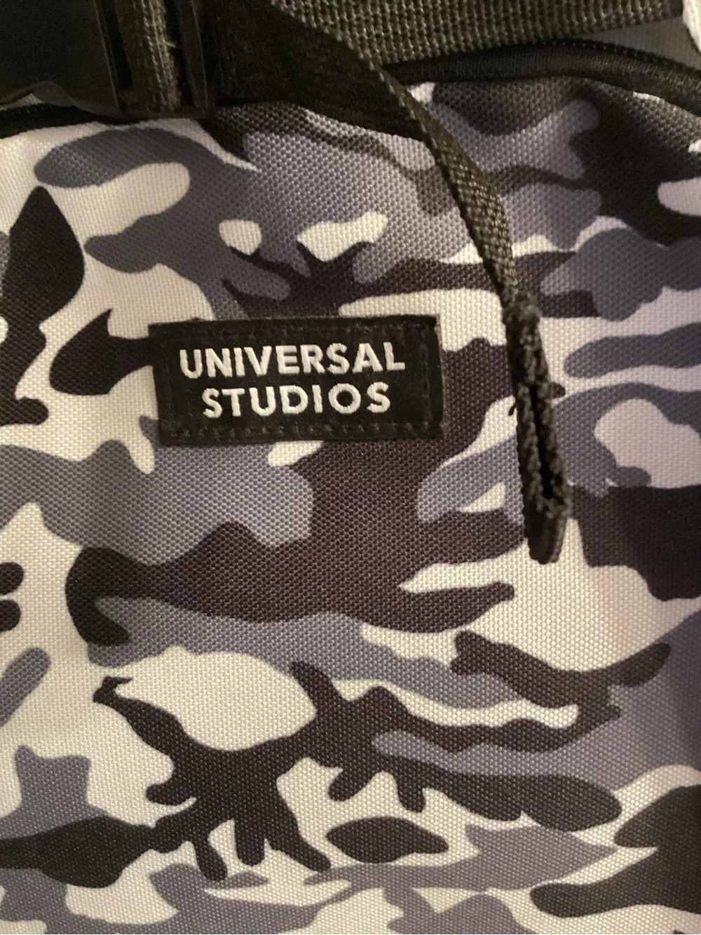 Universal Studios,Black & Gray Camo Backpack 🎒 Never Used